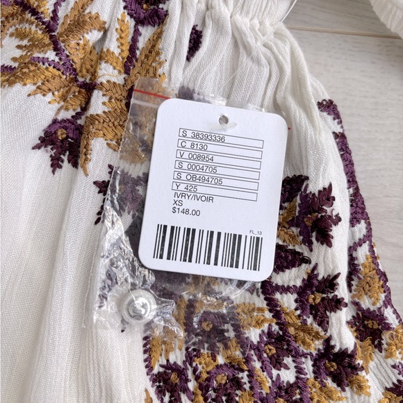 NWT - FREE PEOPLE | Pretty Pineapple Dress White XS - Picture 8 of 9